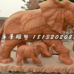石頭大象，石雕大象，石雕母子象