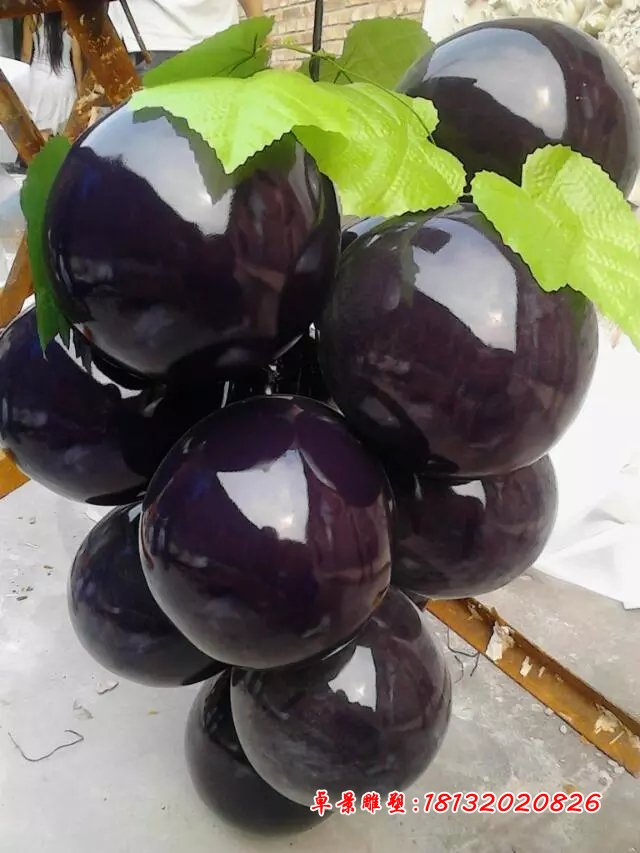 玻璃鋼葡萄雕塑，玻璃鋼水果雕塑 (4)