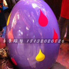 彩繪彩蛋雕塑，玻璃鋼彩蛋雕塑，圣誕節(jié)彩蛋雕塑