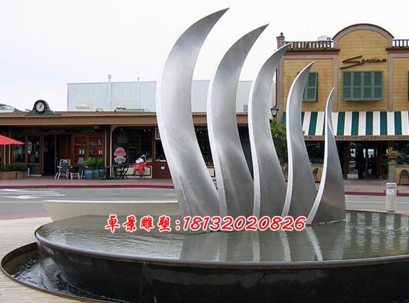 不銹鋼翅膀雕塑，不銹鋼廣場雕塑