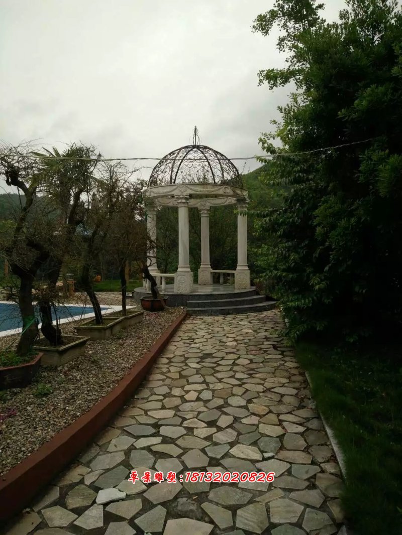 別墅石亭子，石頭亭子雕塑