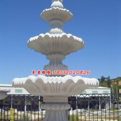 石噴泉，石水池