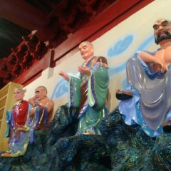 玻璃鋼十八羅漢雕塑，玻璃鋼彩繪羅漢雕塑