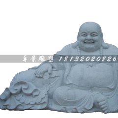 彌勒佛石雕，漢白玉彌勒佛雕塑