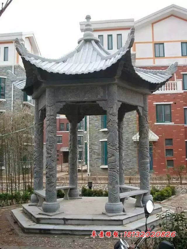 石涼亭，大理石涼亭雕塑 (2)