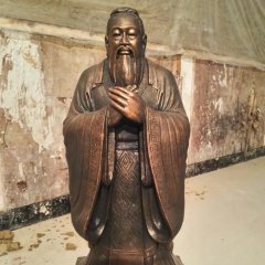 孔子銅雕，鑄銅孔子雕塑，校園名人銅雕