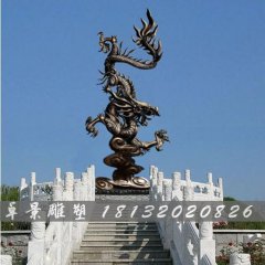 銅雕龍，鑄銅龍銅雕