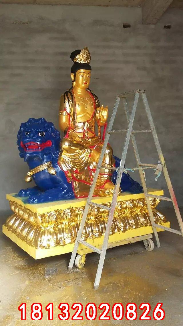 玻璃鋼普賢菩薩雕塑，玻璃鋼彩繪普賢菩薩雕塑