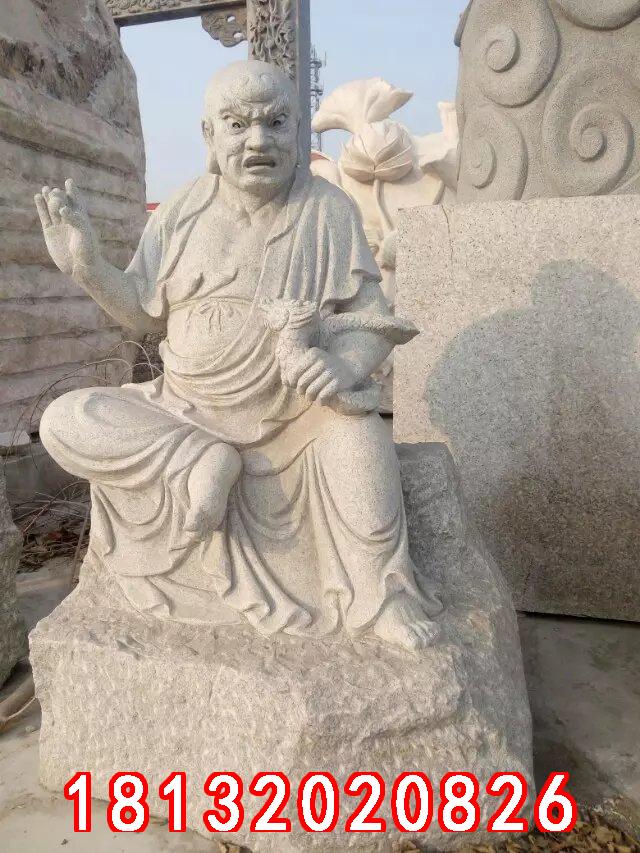 十八羅漢石雕，漢白玉十八羅漢雕塑 (7)