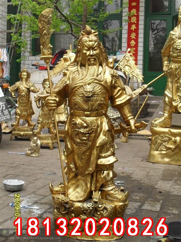 關公銅雕，鑄銅關公雕塑 (3)