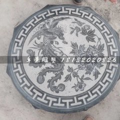 石頭鳳凰浮雕，石雕鳳凰雕塑