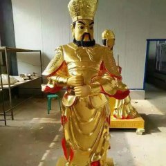 張苞銅雕，貼金銅張苞雕塑