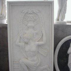 西方人物石浮雕，漢白玉浮雕