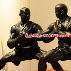 切磋功夫銅雕，公園景觀銅雕