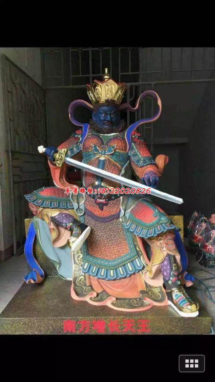 玻璃鋼四大天王雕塑，玻璃鋼彩繪神仙雕塑 (1)