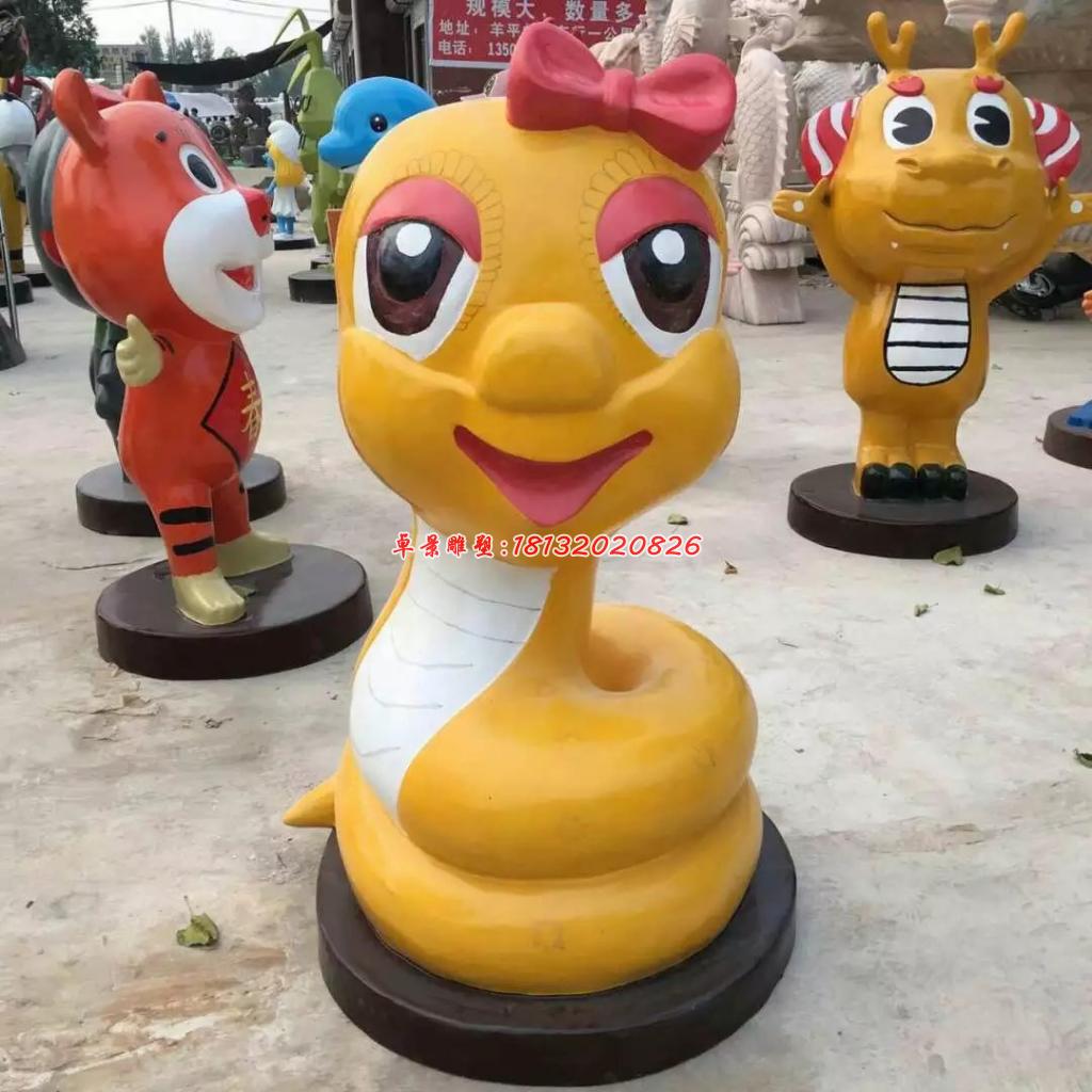 玻璃鋼十二生肖雕塑，玻璃鋼卡通動(dòng)物雕塑 (5)