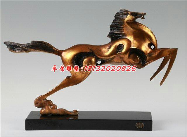 奔馬銅雕，鑄銅馬雕塑 (1)