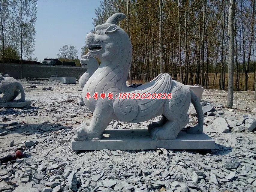 獨角獸石雕，法院門口石雕