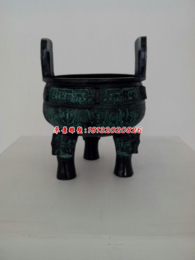 青銅鼎，三足鼎雕塑，銅香爐 (2)