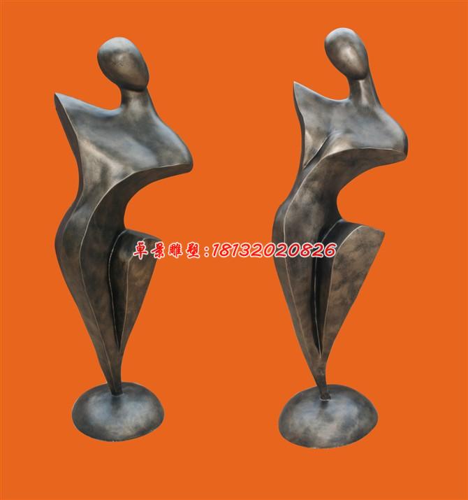 玻璃鋼抽象人物雕塑，玻璃鋼創意雕塑