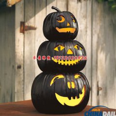 玻璃鋼南瓜雕塑，玻璃鋼萬(wàn)圣節(jié)雕塑