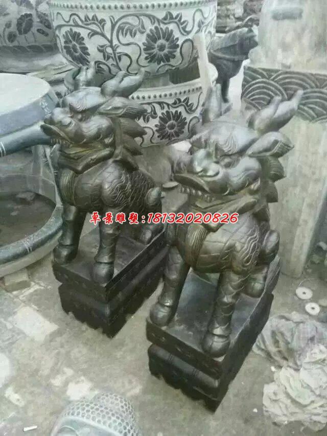 石雕麒麟，古代神獸石雕