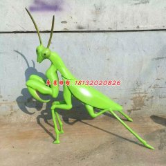 玻璃鋼螳螂雕塑，玻璃鋼卡通昆蟲雕塑