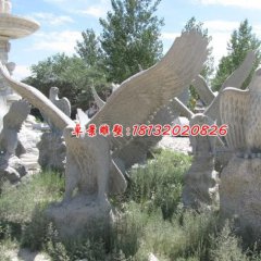 大理石老鷹雕塑，大展宏圖雄鷹石雕