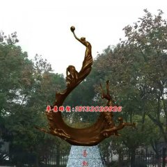 善動銅雕，廣場景觀銅雕