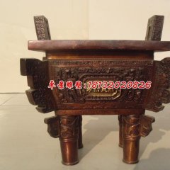 聚財寶鼎雕塑，企業鼎銅雕