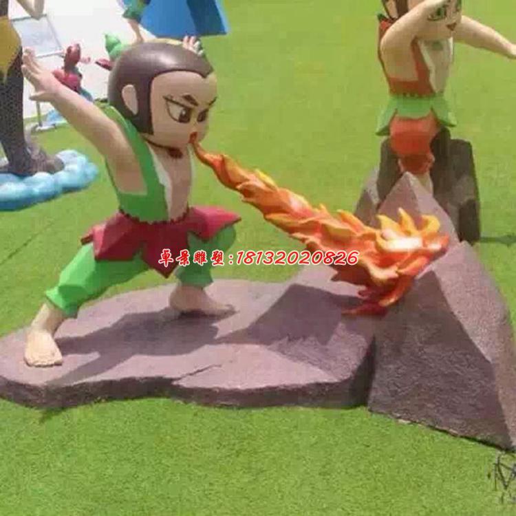 玻璃鋼葫蘆娃雕塑，玻璃鋼動畫人物雕塑 (3)