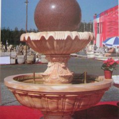 風水球，晚霞紅風水球雕塑