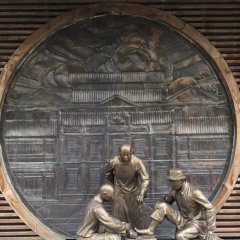 修腳銅雕，廣場景觀銅雕，小品銅雕