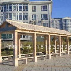 石雕走廊，小區石長廊雕塑