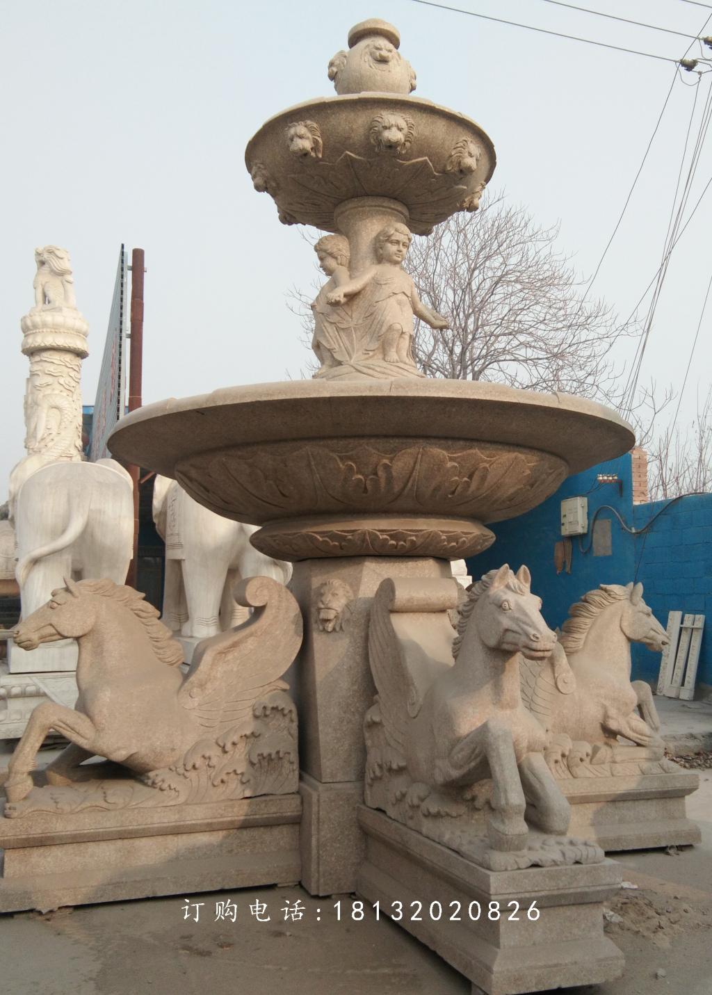 石雕噴泉，歐式噴泉，大理石噴泉