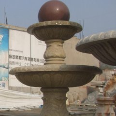 風水球石雕，大理石風水球噴泉雕塑