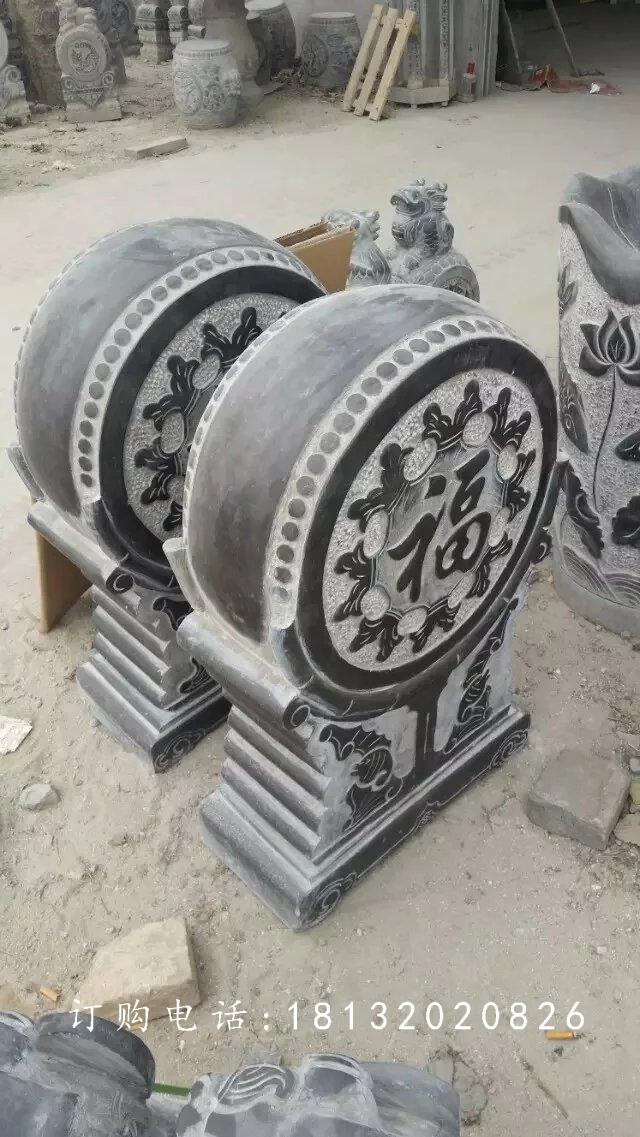 福字石雕門墩，抱鼓石 (1)