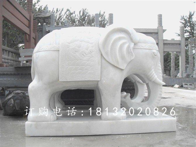 大象石雕，漢白玉大象雕塑 (2)1