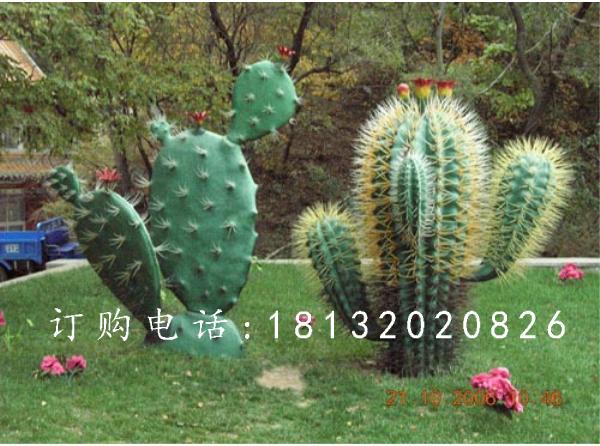 玻璃鋼仙人掌雕塑，玻璃鋼植物雕塑
