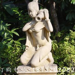 美女沐浴石雕，公園人物石雕