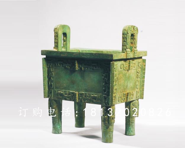 司母戊鼎銅雕，仿古青銅鼎