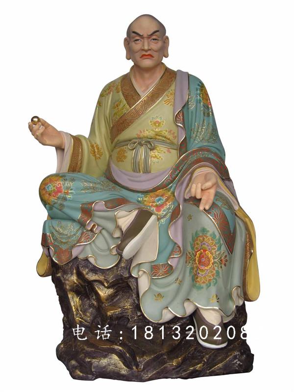 玻璃鋼十八羅漢雕塑，玻璃鋼彩繪佛像雕塑 (4)