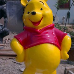 玻璃鋼維尼熊雕塑，玻璃鋼卡通雕塑