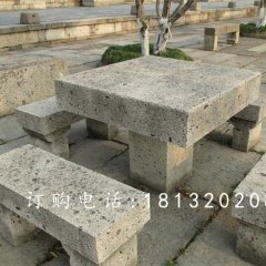 方桌石雕，長凳石雕，公園石桌凳