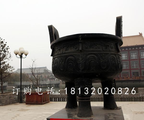 三足鼎銅雕，廣場(chǎng)銅鼎雕塑 (1)