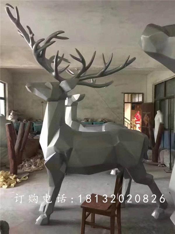 玻璃鋼馴鹿雕塑，玻璃鋼動物雕塑 (2)