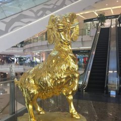 玻璃鋼綿羊，玻璃鋼仿銅動物雕塑