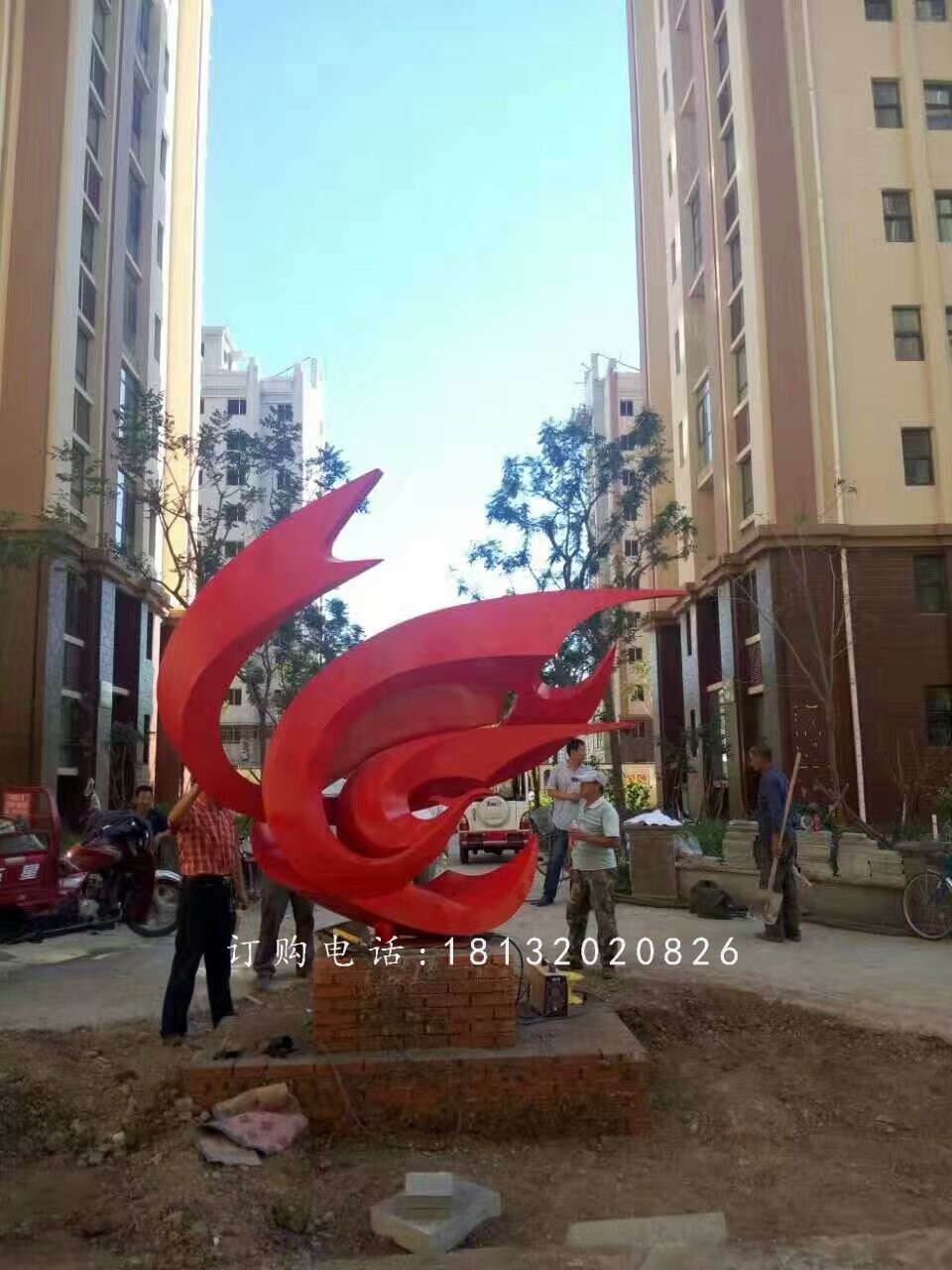 不銹鋼飛翔雕塑，小區景觀雕塑