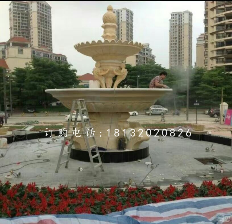 花園噴泉石雕，石噴泉雕塑