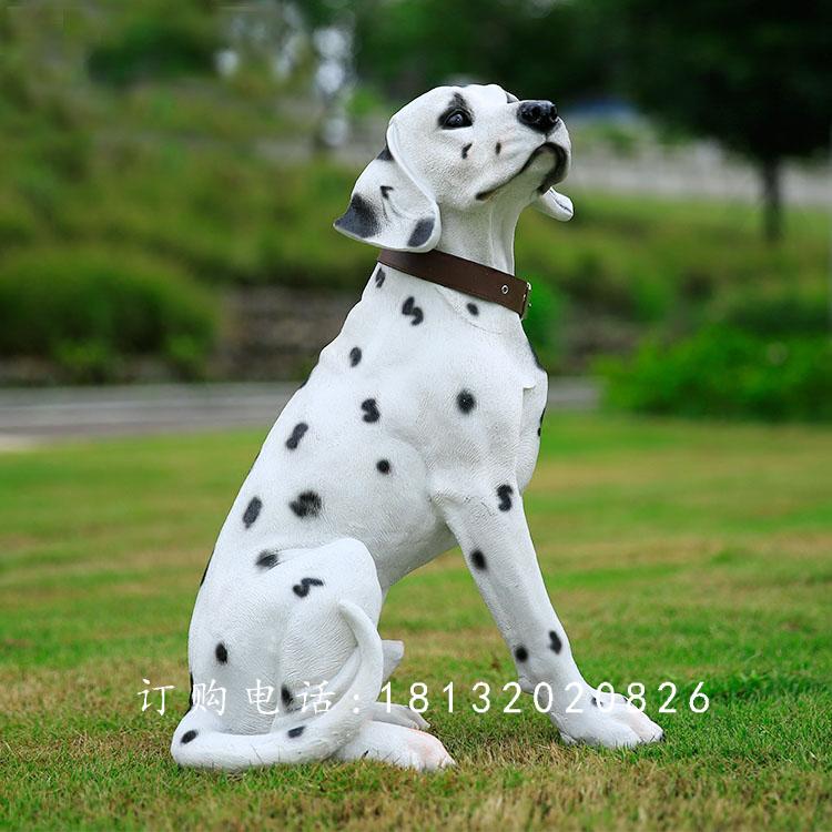 斑點狗雕塑，玻璃鋼仿真動物雕塑 (2)
